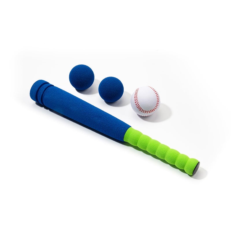 CELEMOON Soft Kids Foam Baseball Bat Toy Set with 3 Balls, 16.5 Inch [Mini Size] for Toddlers Age 3 Years Old Indoor Outdoor Sport T Ball Bat Playing Game, Blue - Image 1